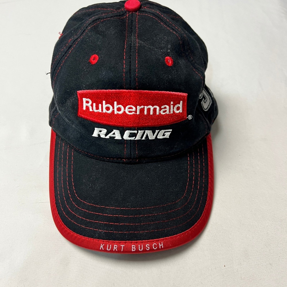 Team Caliber Roush Rubbermaid Racing Hat Kurt‎ Busch NASCAR 97 Cap Adjustable